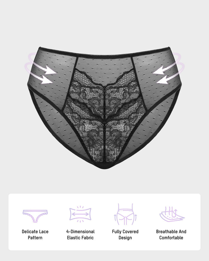 Enchant Floral Lace Brief Underwear (3 Pack)