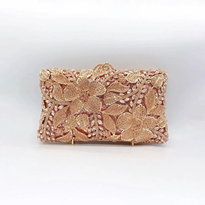 Floral Diamond Evening Clutch HB008 Sheer Fairy