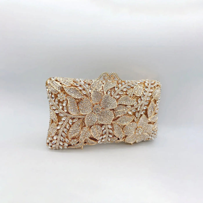 Floral Diamond Evening Clutch HB008 Sheer Fairy