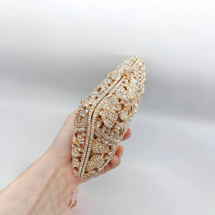 Floral Diamond Evening Clutch HB008 Sheer Fairy