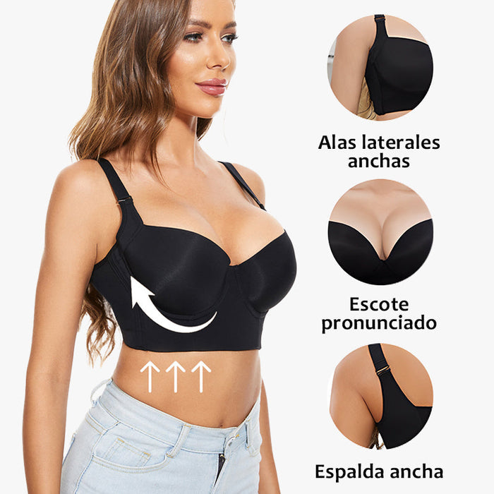 Full-Coverage Back Smoothing Bra-Beige (2 Pack)