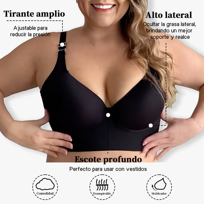 Full-Coverage Back Smoothing Bra-Beige (2 Pack)