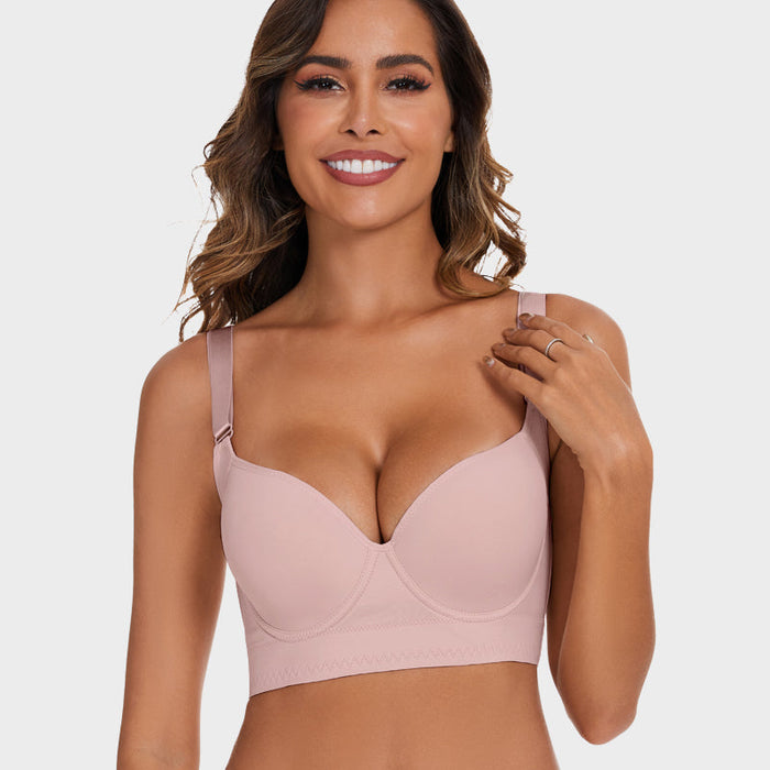 Full-Coverage Back Smoothing Bra-White