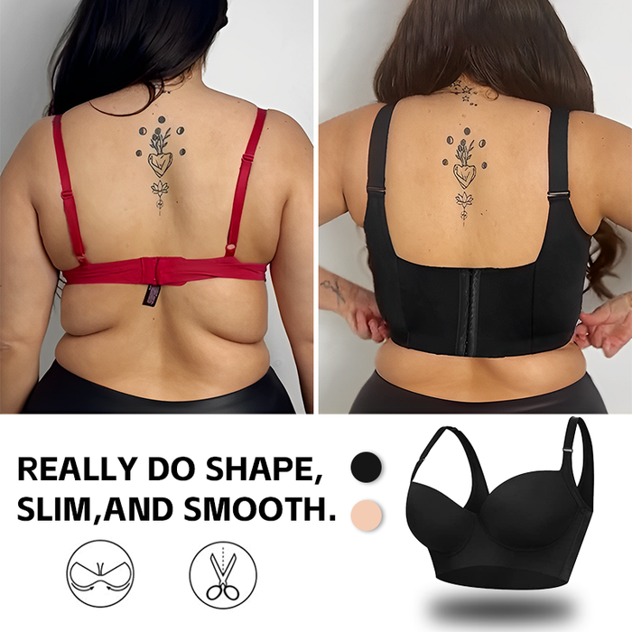 Full-Coverage Back Smoothing Bra-White