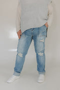 JUDY BLUE HIGH WAISTED DESTROYED BOYFRIEND JEANS IN MEDIUM WASH - Love Marlow