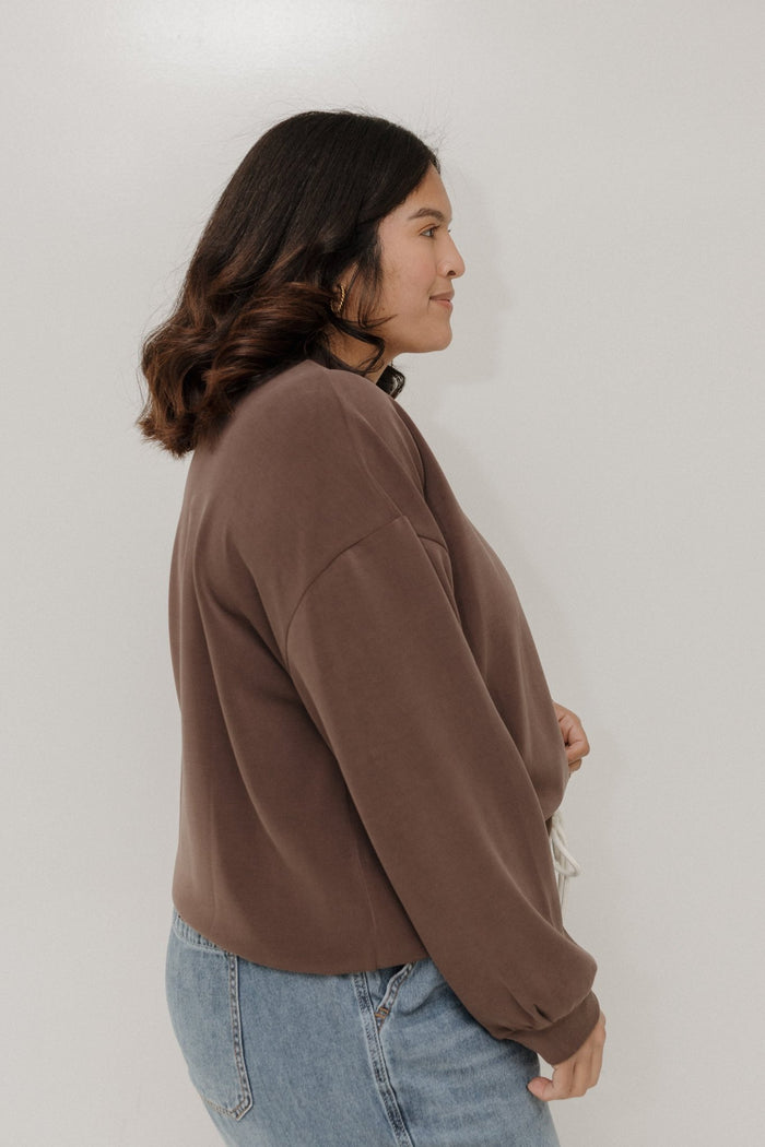 LIGHT AS AIR MOCK TURTLENECK ZIPPER BLOUSE - Love Marlow