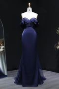 Lilac Satin Mermaid Sweetheart Evening Dress SF096 Sheer Fairy