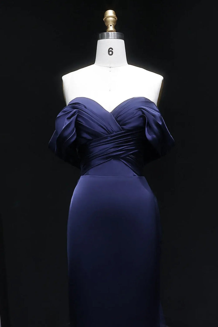 Lilac Satin Mermaid Sweetheart Evening Dress SF096 Sheer Fairy