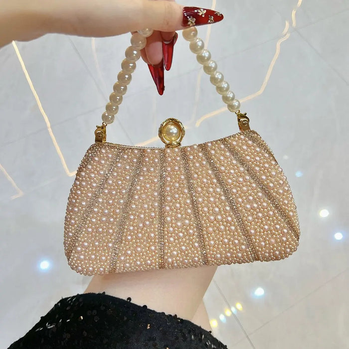 Luxury Pearl Beaded Evening Handbag HB002 Sheer Fairy