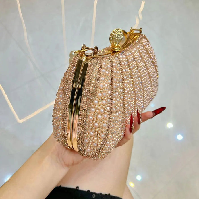 Luxury Pearl Beaded Evening Handbag HB002 Sheer Fairy