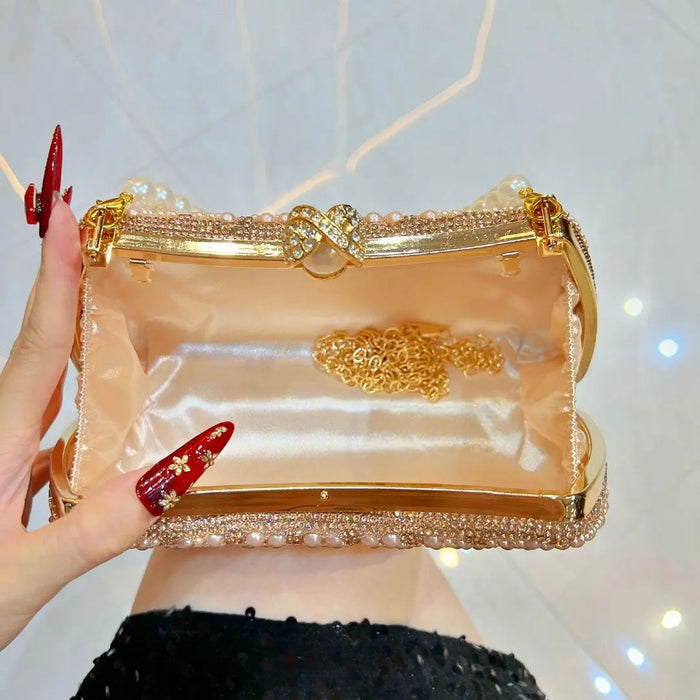 Luxury Pearl Beaded Evening Handbag HB002 Sheer Fairy