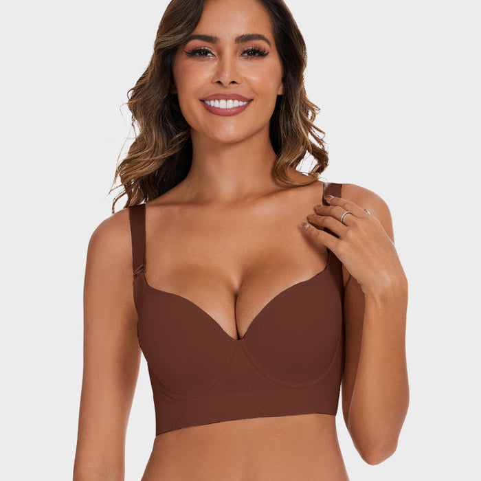 Push-Up Back Smoothing Bra-Brown (2 PACK)