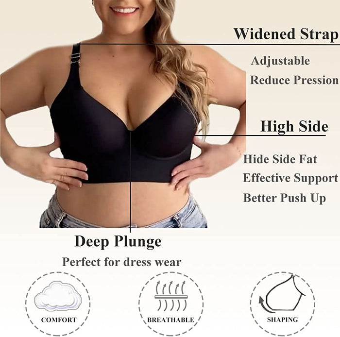 Push-Up Back Smoothing Bra-Brown (2 PACK)
