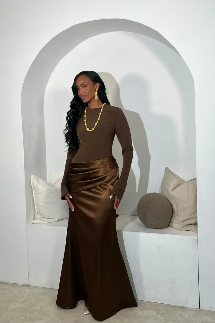 Sage Green High Neck Sheath Evening Dress with Long Cape SF170 Sheer Fairy
