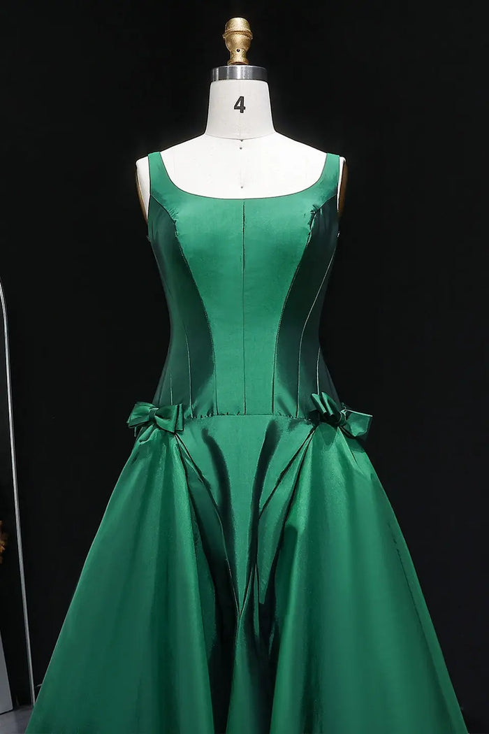 Simplicity Classic Satin Square Neck Ballgown Evening Dress SF124 Sheer Fairy