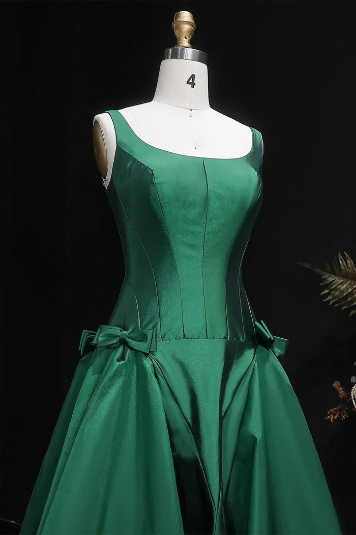 Simplicity Classic Satin Square Neck Ballgown Evening Dress SF124 Sheer Fairy