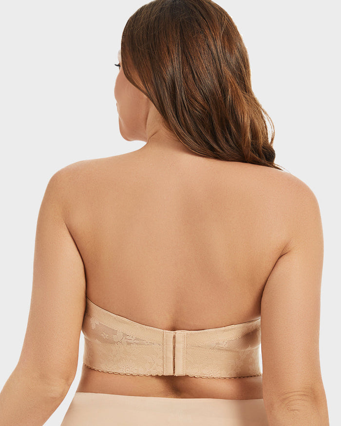 Smooth Lace Longline Strapless Underwire Bra