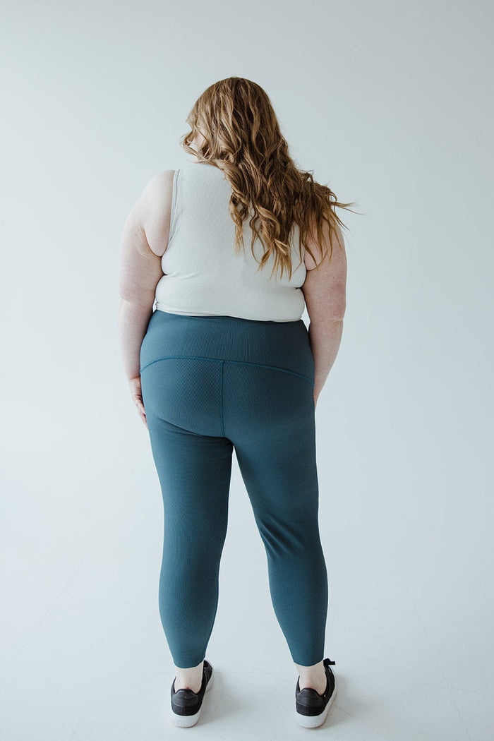 Spanx® Booty Boost® Contour Rib 7/8 Leggings in Deep Petrol - Love Marlow