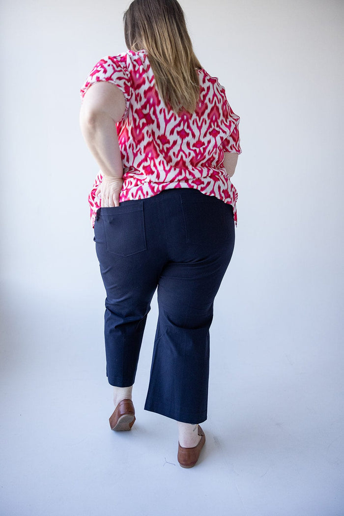 Spanx© ON - THE - GO KICK FLARE PANT WITH SILVER LINING TECHNOLOGY IN CLASSIC NAVY - Love Marlow