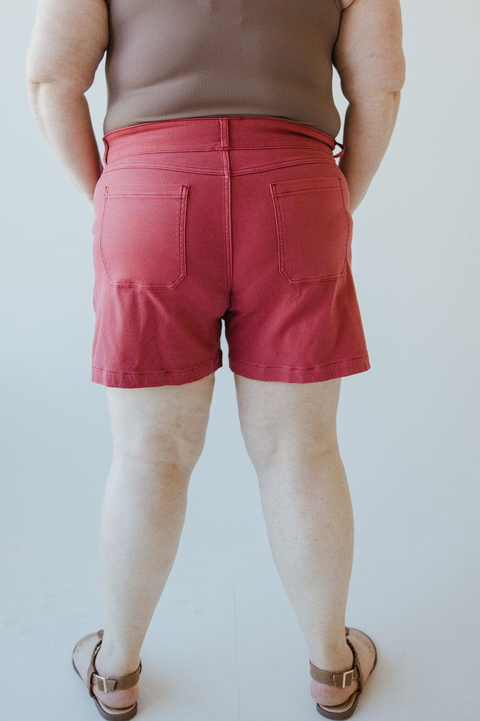 Spanx® STRETCH TWILL SHORTS 6" IN WILD ROSE - Love Marlow