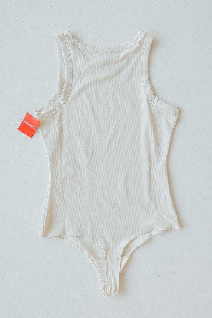 Spanx® SUIT YOURSELF RACER RIBBED IN PARCHMENT - Love Marlow