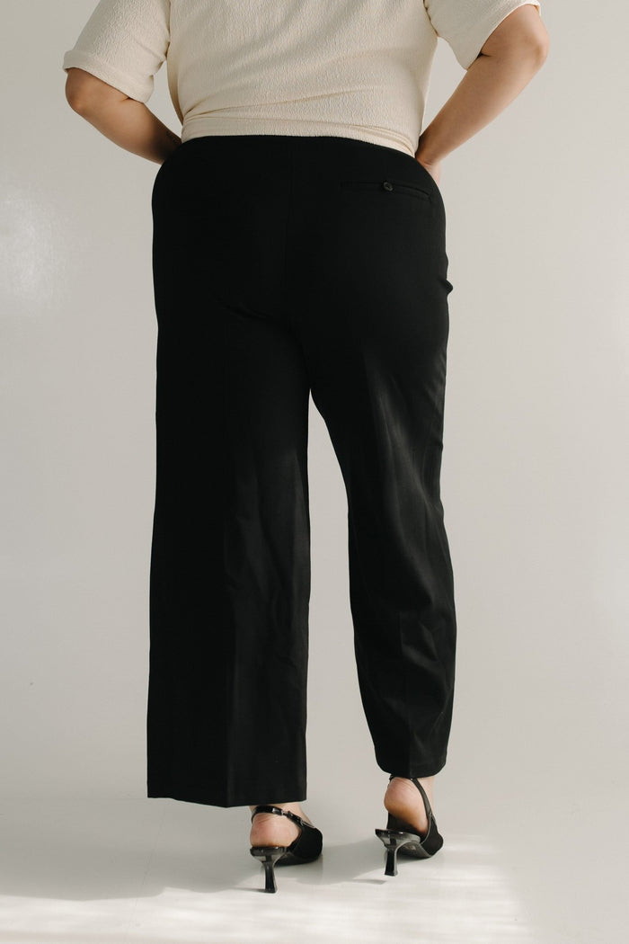 SPANXsupersmooth™ PerfectFit Ponte Wide Leg Pant in Black - Love Marlow