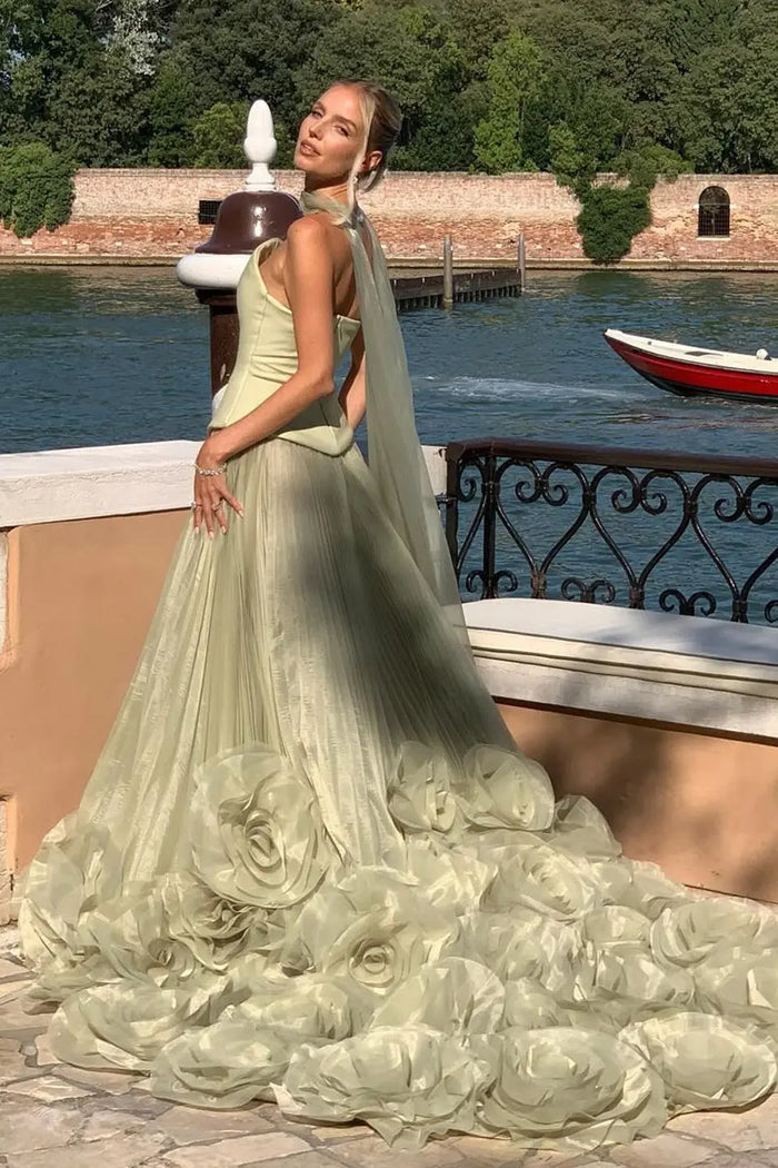 Terracotta Satin Ballgown Evening Dress with Scarf SF300 Sheer Fairy