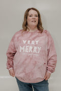 "VERY MERRY" HOLIDAY CREWNECK GRAPHIC SWEATSHIRT - Love Marlow