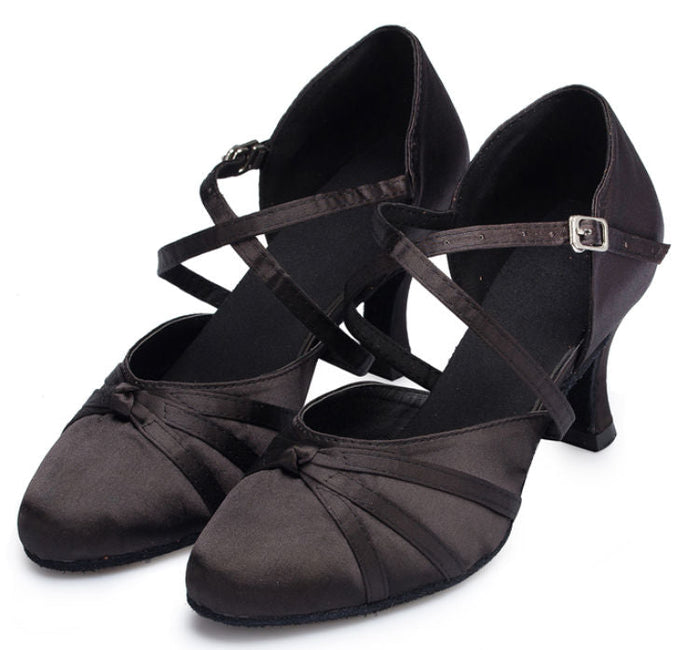 Women's Satin Customized Heel Ballroom Dance Shoes Modern Dance Shoes