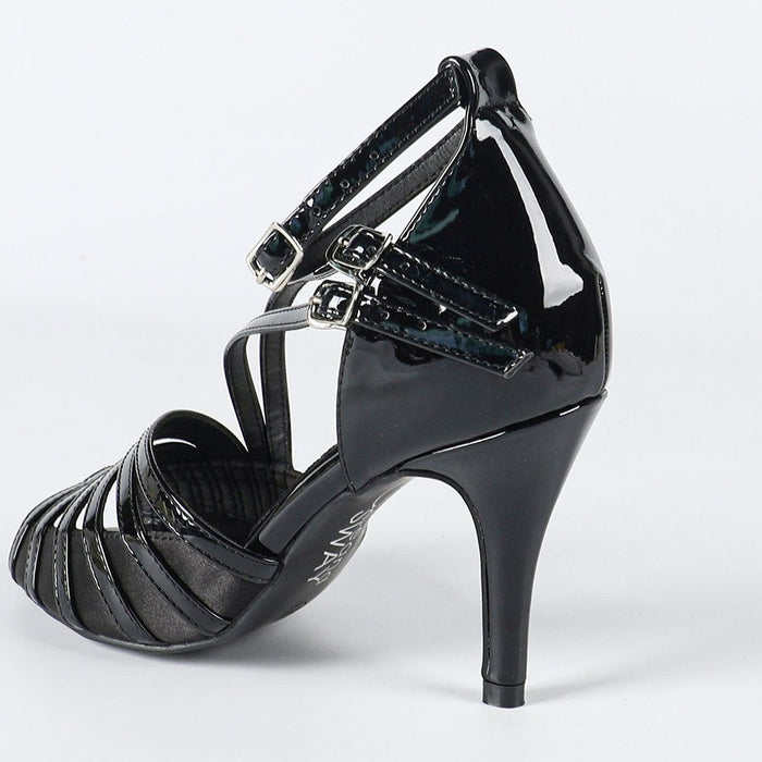 Women's Satin Customized Heel Rubber Sole Salsa Shoes Ballroom Dance Shoes Latin Shoes