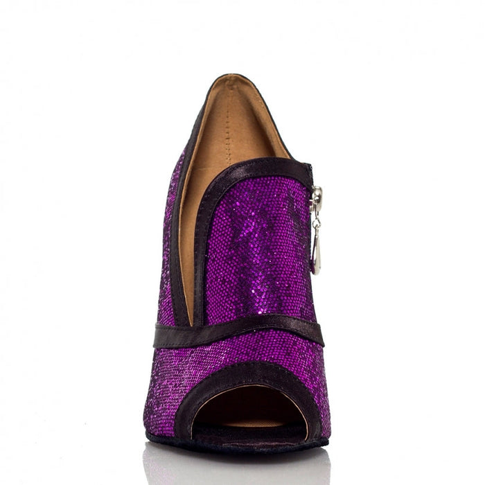 Women's Sparng Glitter Customized Heels Dance Boots Salsa Dancing Shoes